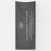 Business Logo Modern Professional 6'-banner Spandoek (Verticaal)