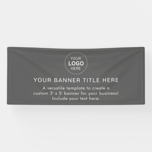 Business Logo Modern Professional 6'-banner Spandoek (Horizontaal)