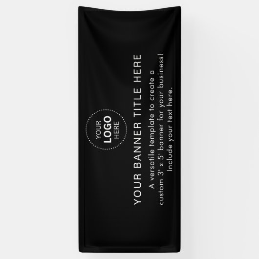 Business Logo Modern Professional 6'-banner Spandoek (Verticaal)