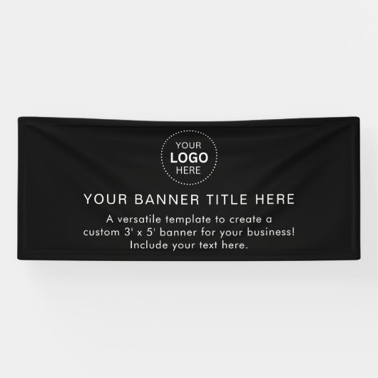 Business Logo Modern Professional 6'-banner Spandoek (Horizontaal)