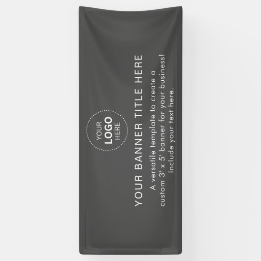 Business Logo Modern Professional 6'-banner Spandoek (Verticaal)