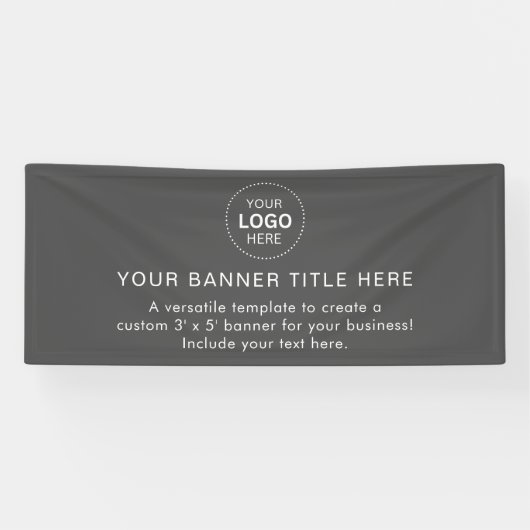 Business Logo Modern Professional 6'-banner Spandoek (Horizontaal)