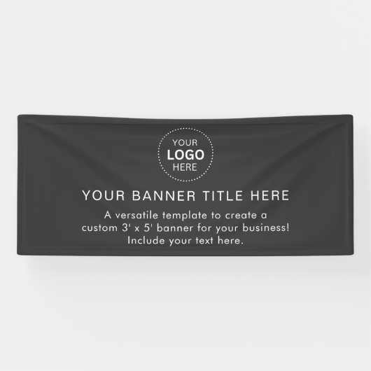 Business Logo Modern Professional 6'-banner Spandoek (Horizontaal)