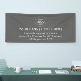 Business Logo Modern Professional 6'-banner Spandoek