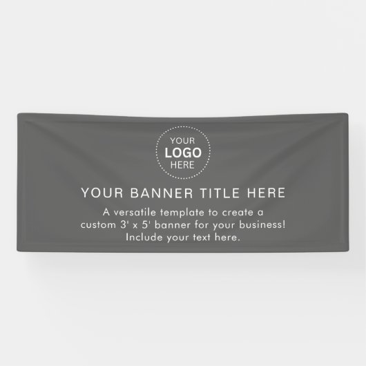 Business Logo Modern Professional 6'-banner Spandoek (Horizontaal)