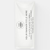 Business Logo Modern Professional 6'-banner Spandoek (Verticaal)