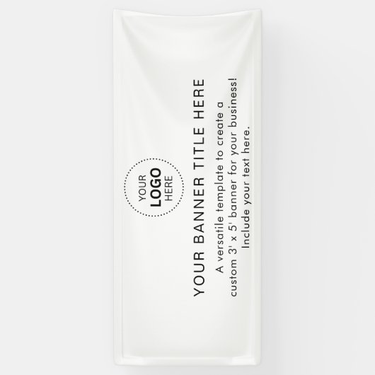 Business Logo Modern Professional 6'-banner Spandoek (Verticaal)