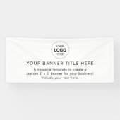Business Logo Modern Professional 6'-banner Spandoek (Horizontaal)