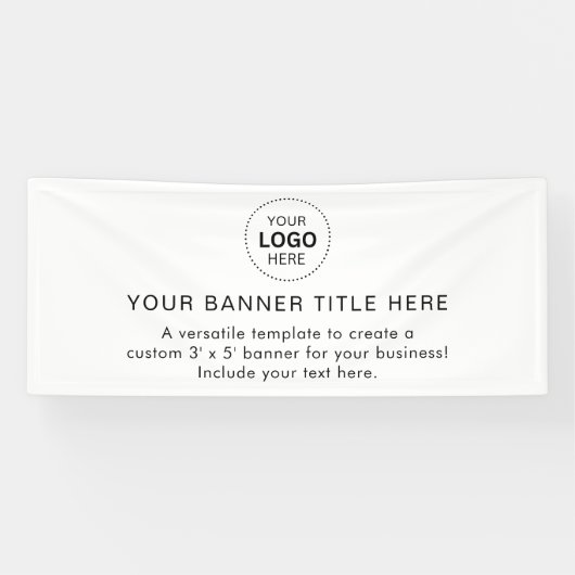 Business Logo Modern Professional 6'-banner Spandoek (Horizontaal)