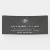 Business Logo Modern Professional 6'-banner Spandoek (Horizontaal)