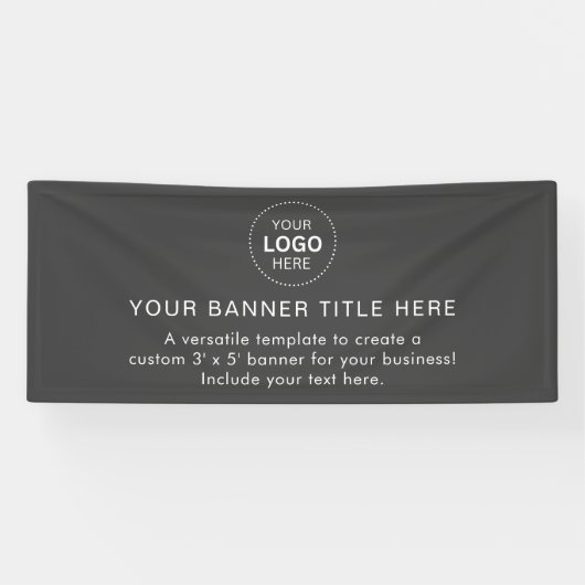 Business Logo Modern Professional 6'-banner Spandoek (Horizontaal)