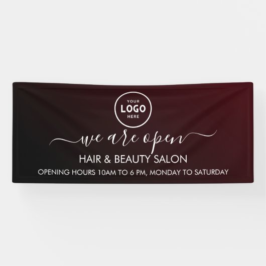 Business Logo Modern Professional 6'-banner Spandoek (Horizontaal)