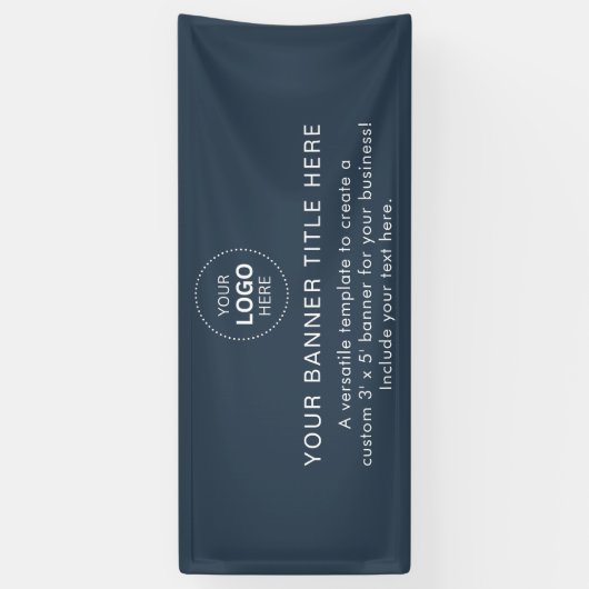 Business Logo Modern Professional 6'-banner Spandoek (Verticaal)