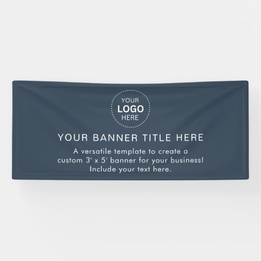 Business Logo Modern Professional 6'-banner Spandoek (Horizontaal)