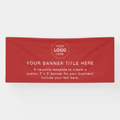 Business Logo Modern Professional 6'-banner Spandoek (Horizontaal)