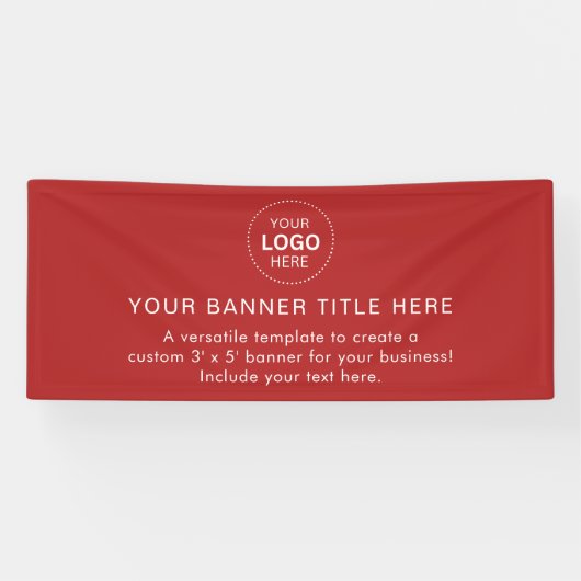 Business Logo Modern Professional 6'-banner Spandoek (Horizontaal)