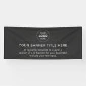 Business Logo Modern Professional 6'-banner Spandoek (Horizontaal)