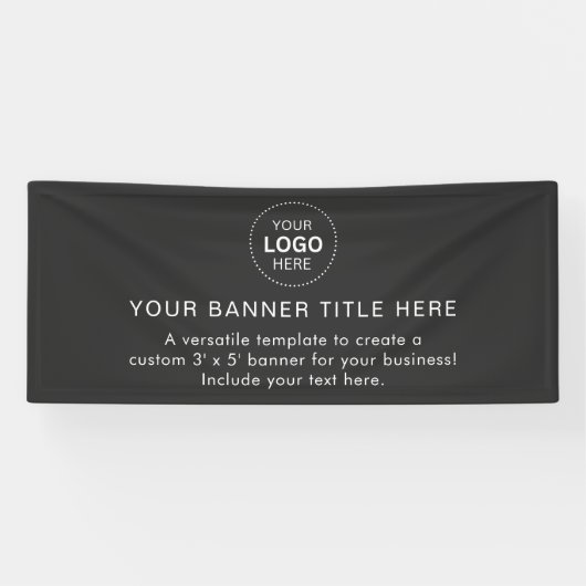 Business Logo Modern Professional 6'-banner Spandoek (Horizontaal)