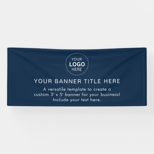 Business Logo Modern Professional 6'-banner Spandoek (Horizontaal)