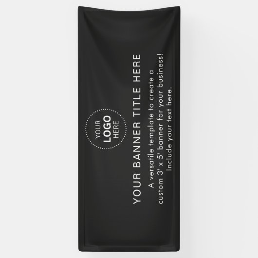 Business Logo Modern Professional 6'-banner Spandoek (Verticaal)