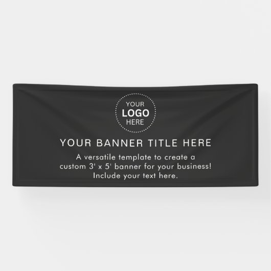 Business Logo Modern Professional 6'-banner Spandoek (Horizontaal)