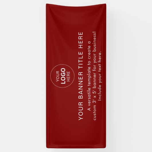 Business Logo Modern Professional 6'-banner Spandoek (Verticaal)
