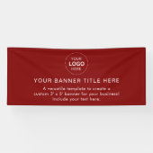 Business Logo Modern Professional 6'-banner Spandoek (Horizontaal)