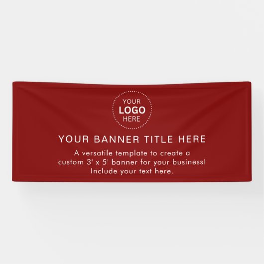 Business Logo Modern Professional 6'-banner Spandoek (Horizontaal)