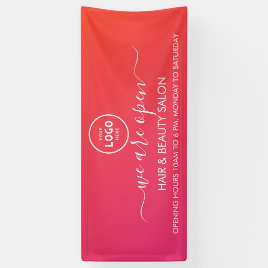 Business Logo Modern Professional 6'-banner Spandoek (Verticaal)