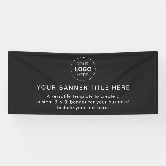Business Logo Modern Professional 6'-banner Spandoek (Horizontaal)