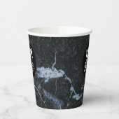 Business Logo Modern Professional Black Marmer Papieren Bekers (Links)