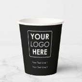 Business Logo Modern Professional Simple Black Papieren Bekers (Voorkant)