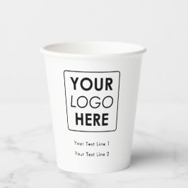 Business Logo Modern Professional Simple White Papieren Bekers