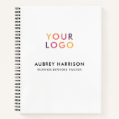 Business Logo Modern Professional White Notitieboek (Voorkant)