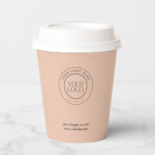 Business Logo Modern Professionele Barista Papieren Bekers