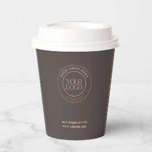 Business Logo Modern Professionele Barista Papieren Bekers