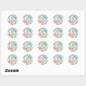 Business Logo Modern Promotional Branding Wit Ronde Sticker (Vel)