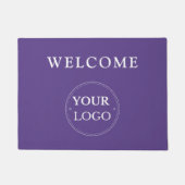 Business Logo Modern Promotionele Paarse Deurmat (Voorkant)