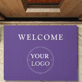 Business Logo Modern Promotionele Paarse Deurmat