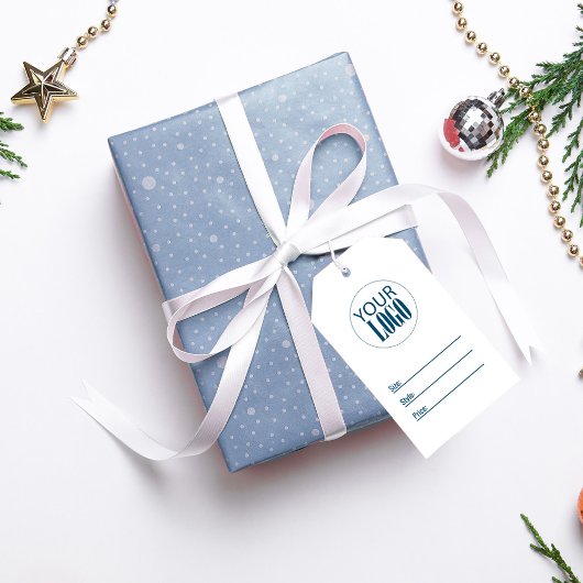 Business Logo Modern QR Code Prijs Label Cadeaulabel