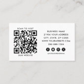 Business Logo Modern QR Code Professioneel Visitekaartje (Achterkant)