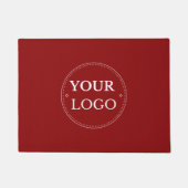 Business Logo Modern Red Promotional Deurmat (Voorkant)