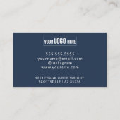 Business Logo Modern Script Bedankt Promotie Kortingskaartje (Achterkant)