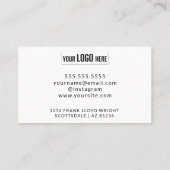 Business Logo Modern Script Bedankt Promotie Kortingskaartje (Achterkant)