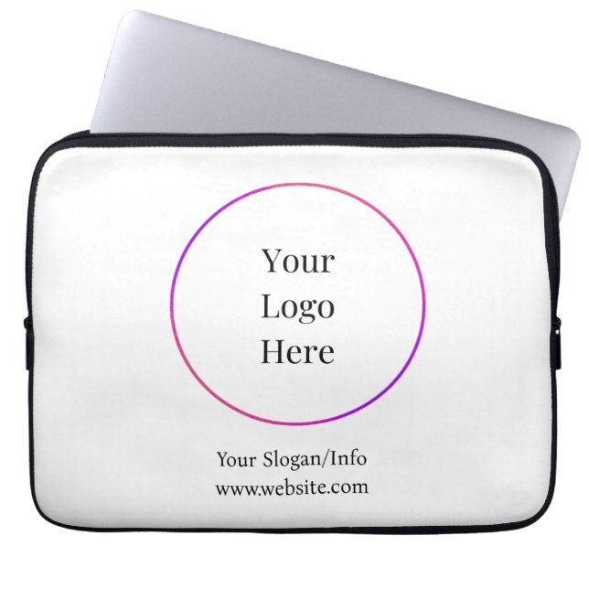 Business Logo Moderne  Sjablonen Laptop Sleeve (Voorkant)