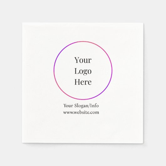 Business Logo Moderne  Sjablonen Servet (Voorkant)