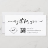 Business Logo Monogram Initialen Cadeaubon (Achterkant)