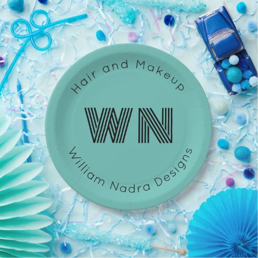 Business Logo Monogram Papieren Bord – Aangepaste  (Feest)