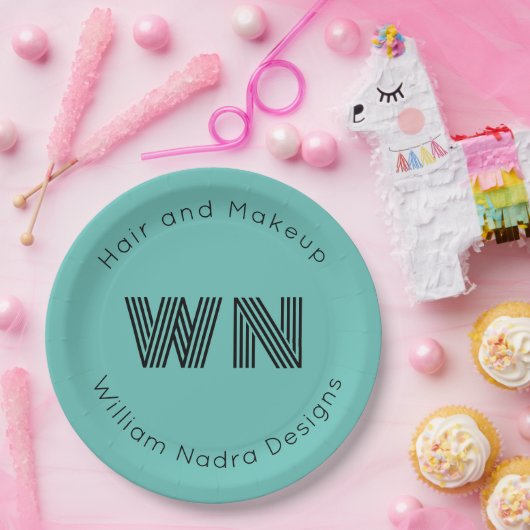 Business Logo Monogram Papieren Bord – Aangepaste  (Feest)