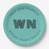 Business Logo Monogram Papieren Bord – Aangepaste  (Voorkant)